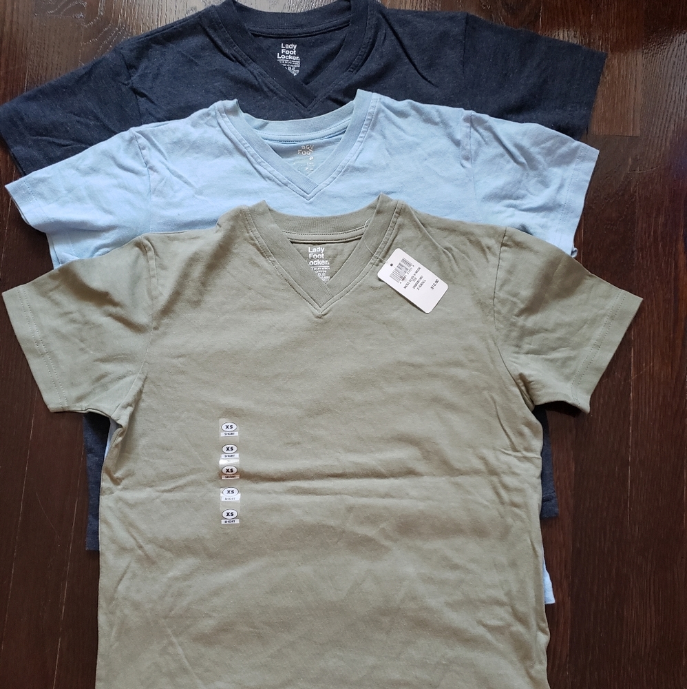 Bundle of 3 Lady Foot Locker v-neck  t-shirts